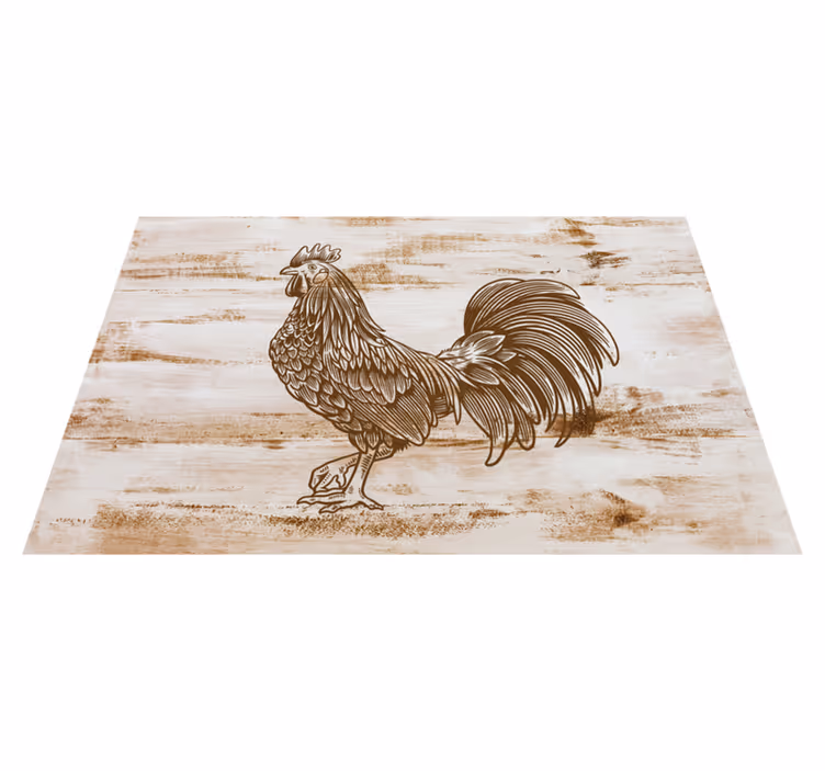 Individual mesa moderno ilustración gallo estilizado - TenVinilo