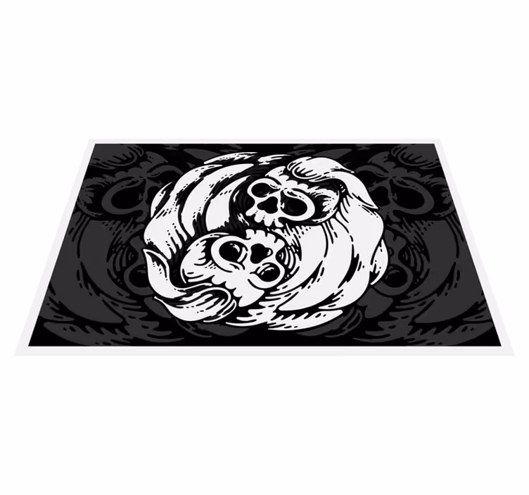 Individual mesa halloween patrón de calaveras - TenVinilo