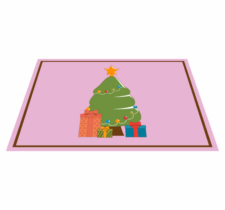 Mantel individual navideño Árbol de navidad colorido - TenVinilo