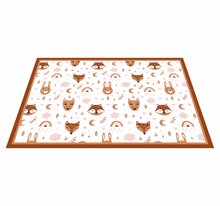 Individual mesa infantil patrones de animales divertidos - TenVinilo