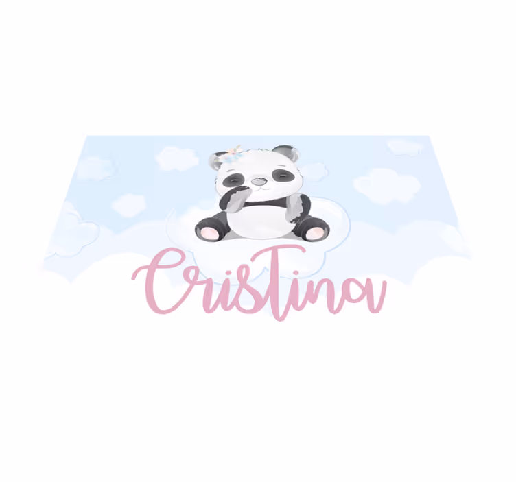 Individual mesa infantil personaje panda lindo - TenVinilo