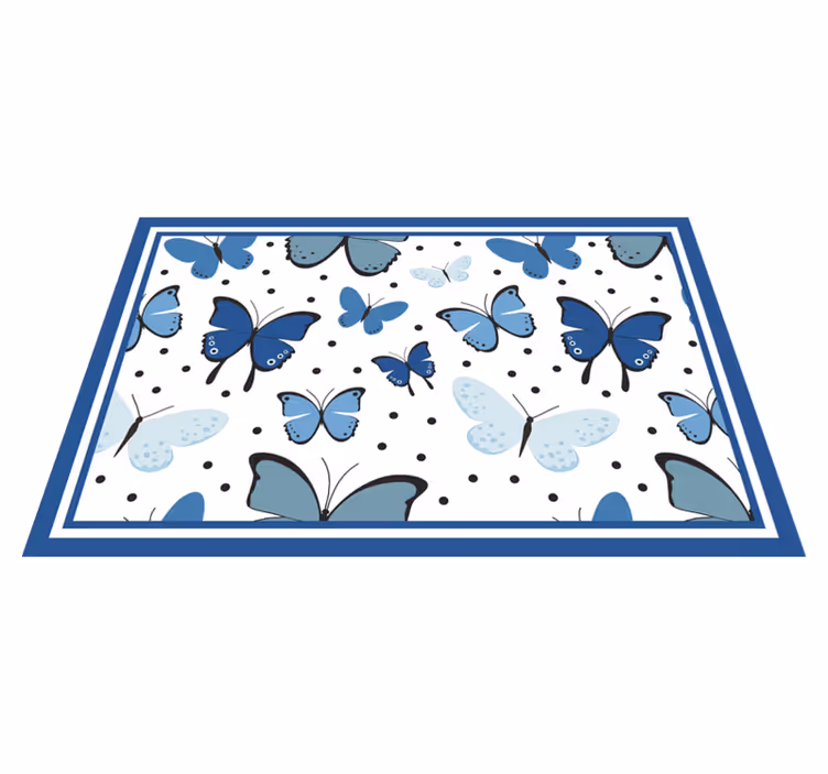 Individual mesa infantil con diseño de mariposas - TenVinilo