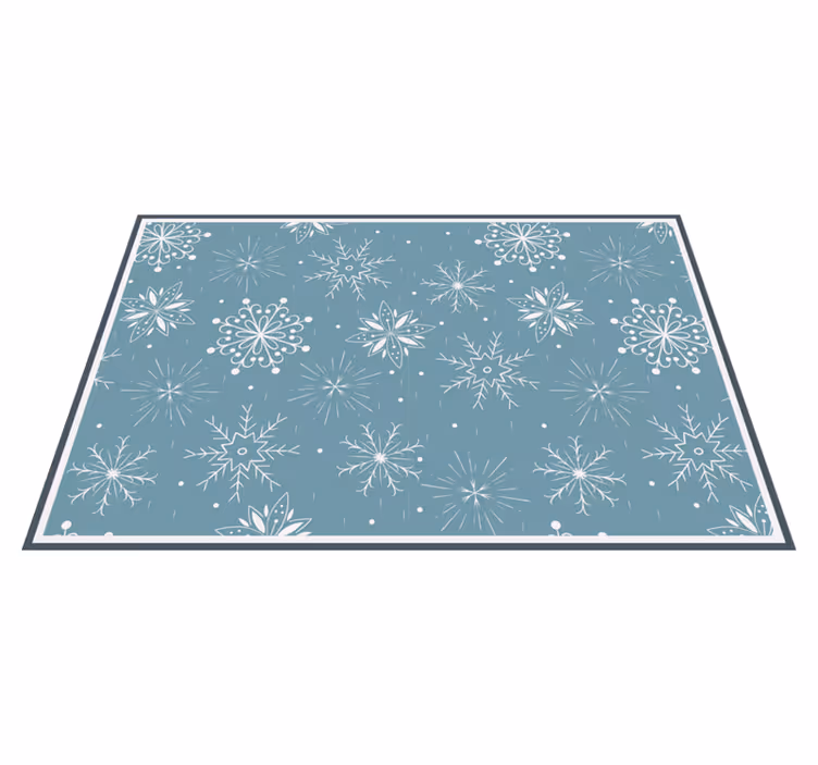 Mantel individual navideño fondo de copos de nieve - TenVinilo