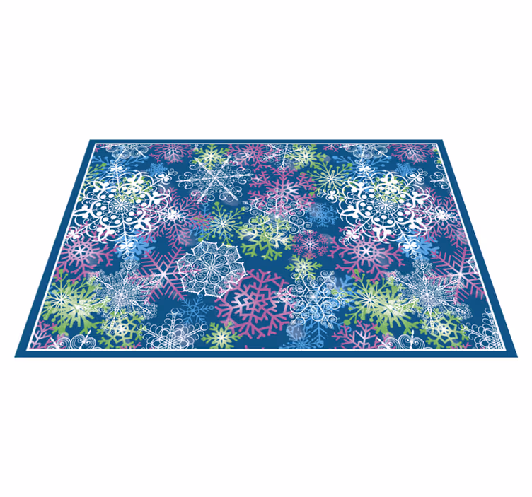 Mantel individual navideño patrón copos de nieve - TenVinilo
