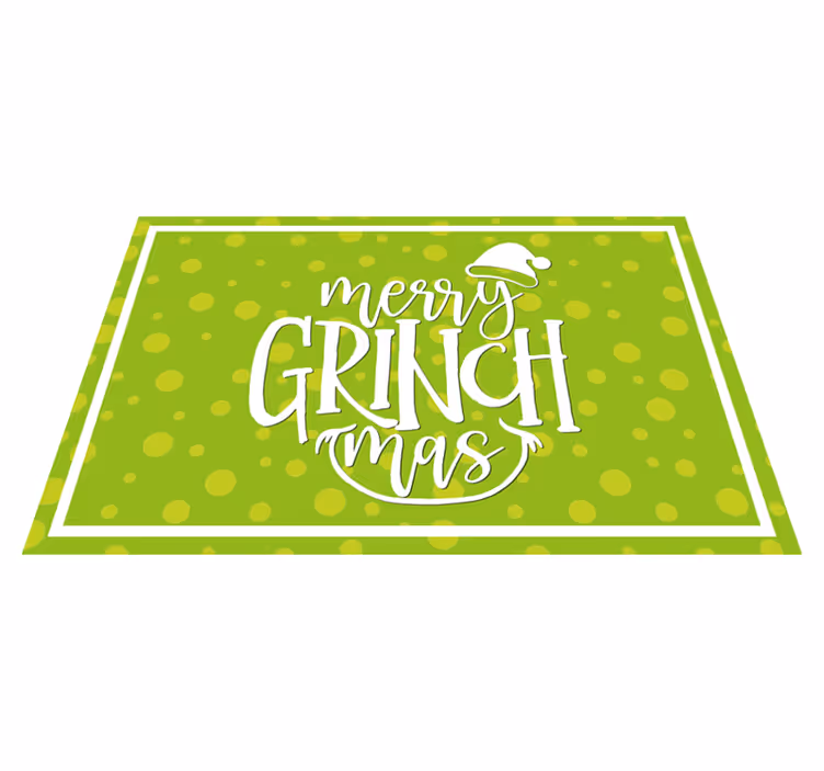 Mantel individual navideño diseño merry grinch mas - TenVinilo