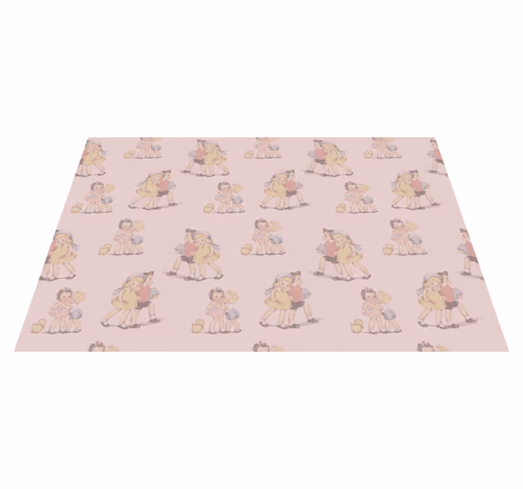 Individual mesa infantil ilustraciones infantiles vintage - TenVinilo