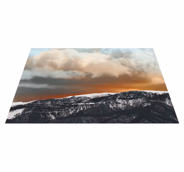 Mantel individual imitación horizonte de atardecer montaña - TenVinilo