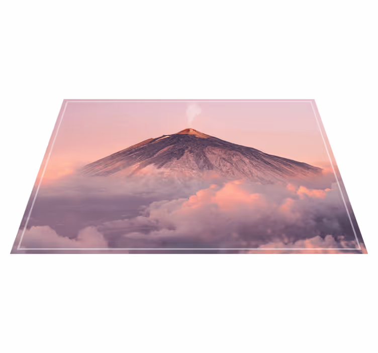 Individual mesa moderno paisaje montañas volcánicas - TenVinilo