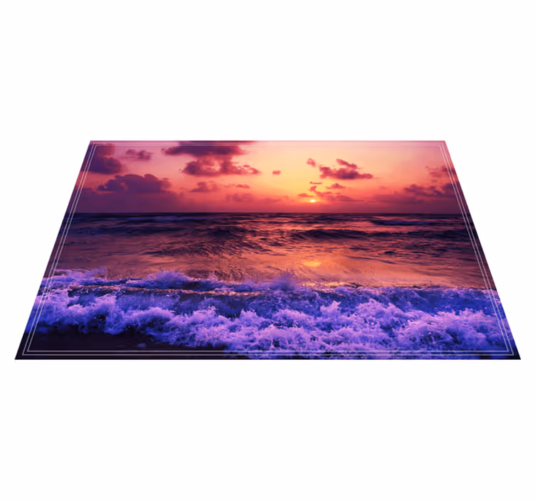 Individual original mesa escena del océano al atardecer - TenVinilo