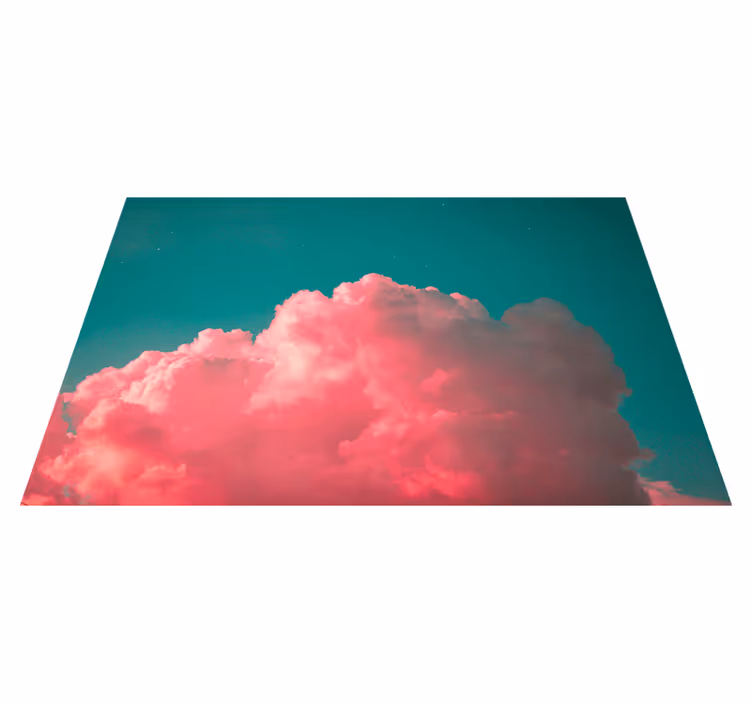 Individual mesa moderno nube rosa suave - TenVinilo