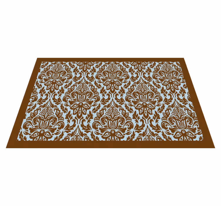 Mantel individual imitación emblema floral intrincado - TenVinilo