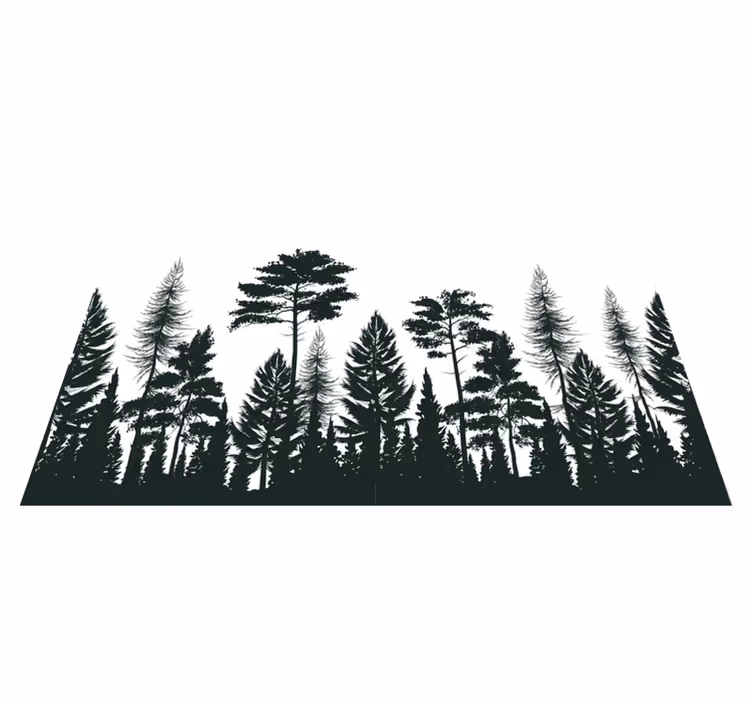 Mantel individual imitación patrón bosque silueta - TenVinilo