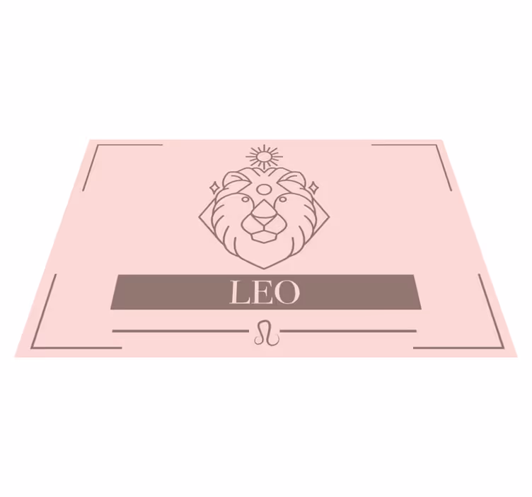 Individual signo del zodiaco Leo rosa - TenVinilo