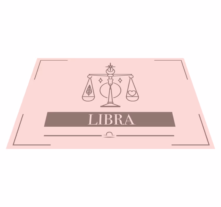 Individual signo del zodiaco Libra rosa - TenVinilo