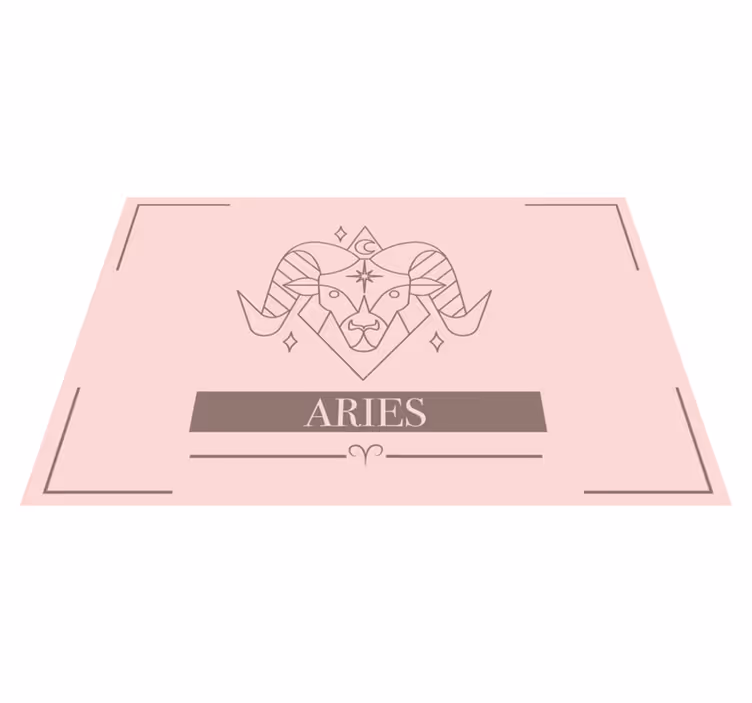 individual signo del zodiaco Aries rosa - TenVinilo