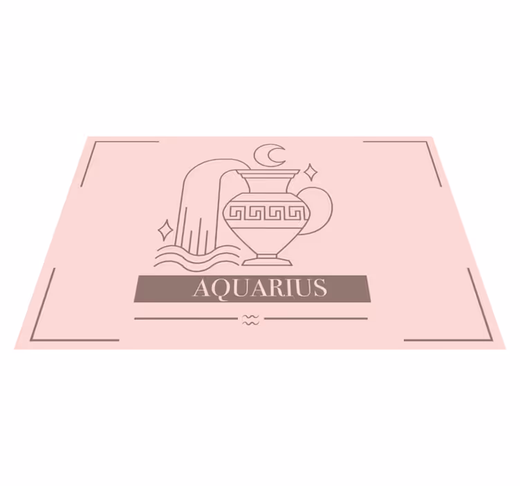 Individual mesa signo del zodiaco acuario - TenVinilo