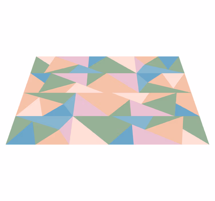 Individual mesa moderno motivos pastel geométricos - TenVinilo