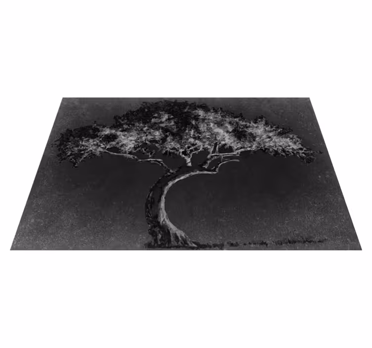 Mantel individual imitación silueta de árbol artística - TenVinilo