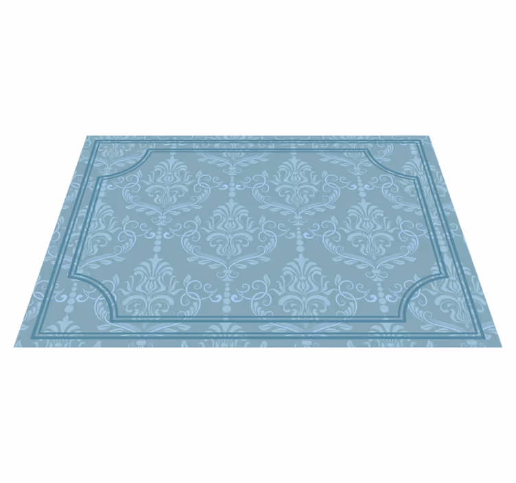 Individual mesa elegante barroco floral azul - TenVinilo