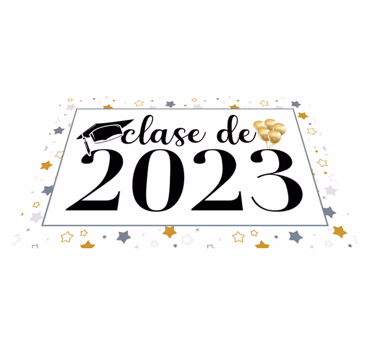 Mantel individual clase de año personalizable - TenVinilo
