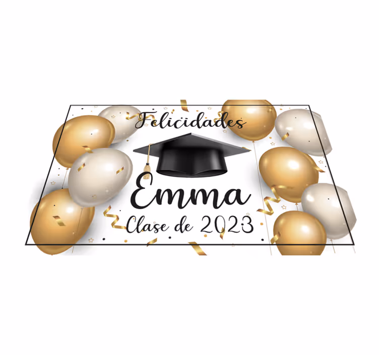 Individual mesa nombre graduado personalizable - TenVinilo