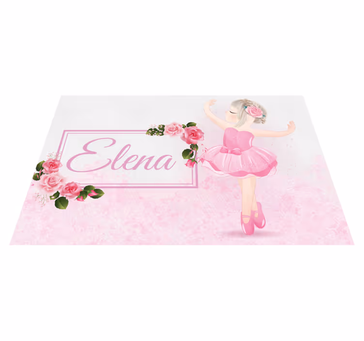 Mantel individual bailarina ballet con nombre - TenVinilo