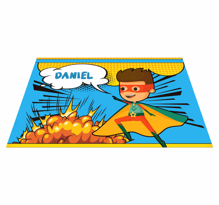 Mantel individual superhéroe cómic con nombre - TenVinilo