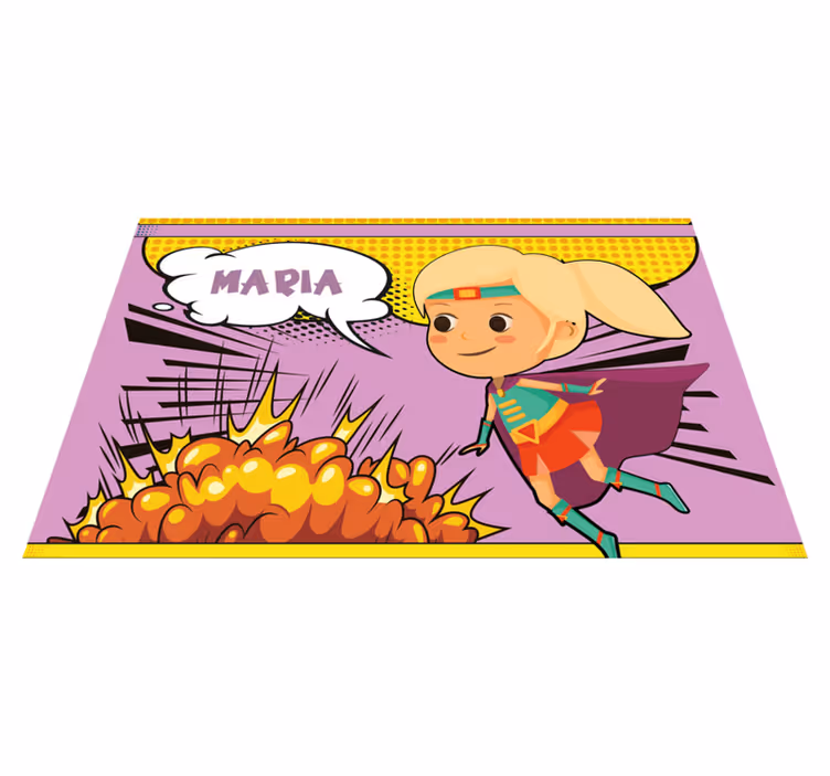 Mantel individual superheroína cómic con nombre - TenVinilo