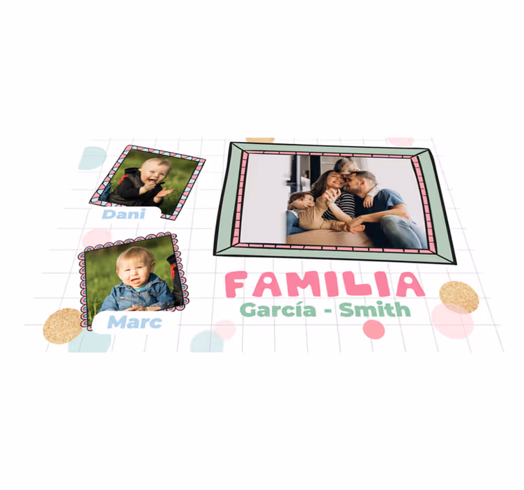 Mantel individual personalizable familia - TenVinilo