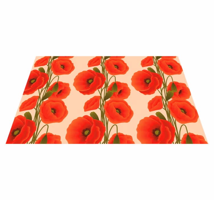 Individual mesa patrón de amapolas - TenVinilo