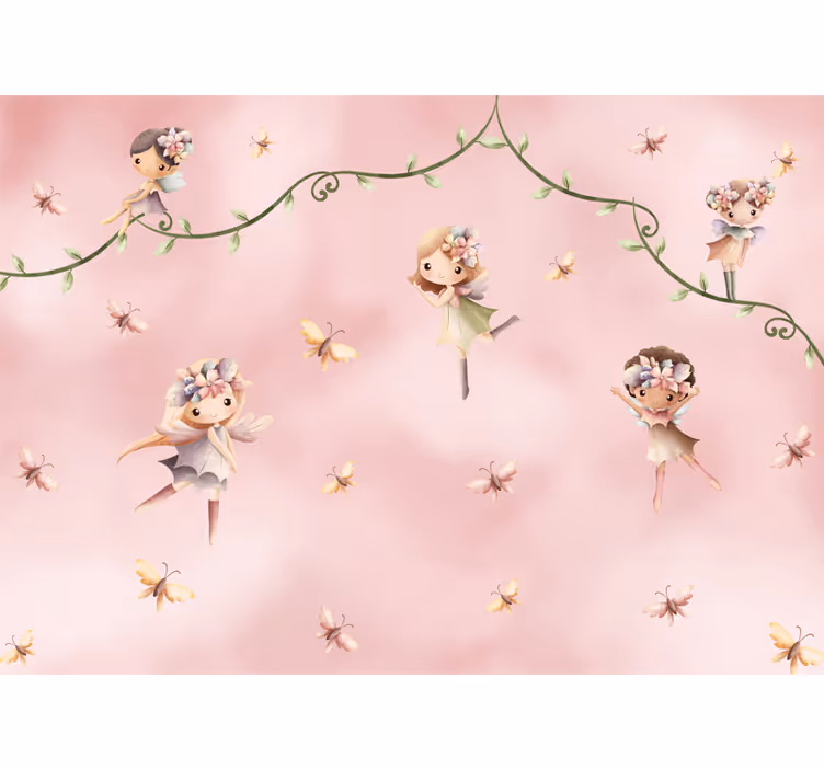 Papel mural para bebé hadas soñadoras - TenVinilo
