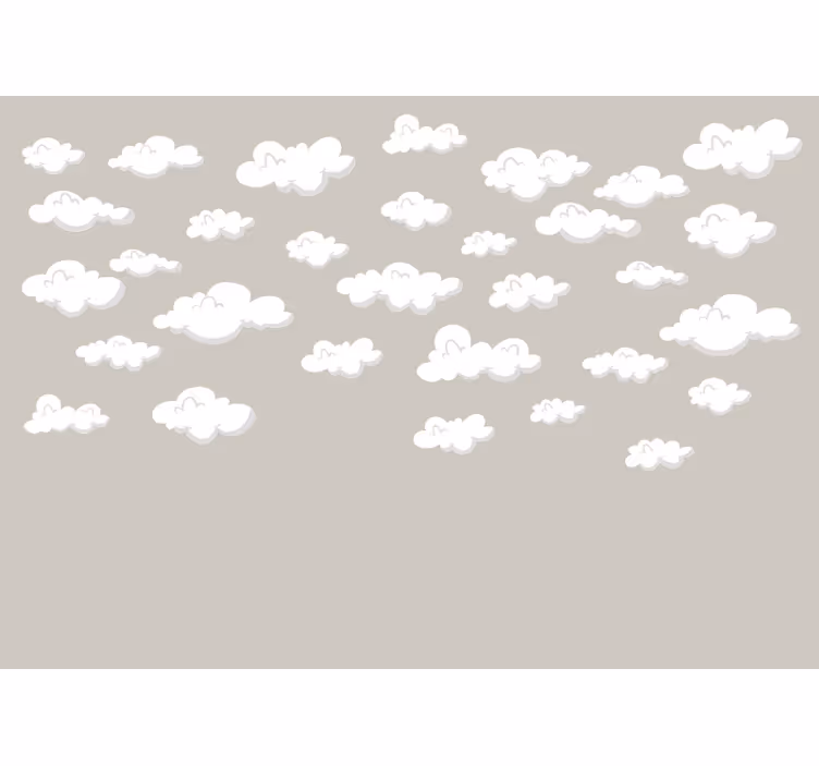 Papel mural para bebé patrón de nubes - TenVinilo