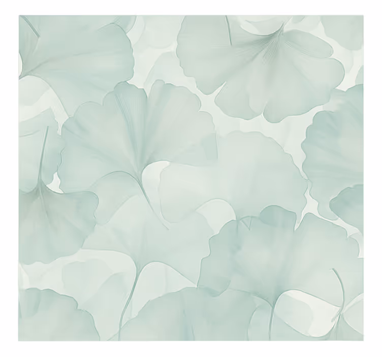 Papel mural salón hojas verdes de ginkgo - TenVinilo