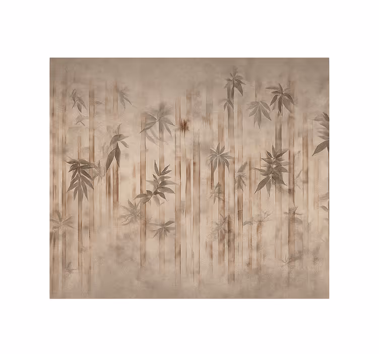 Papel mural salón bosque de bambú vintage - TenVinilo