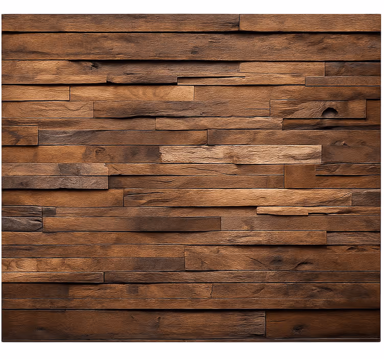 Papel mural salón madera de madera - TenVinilo