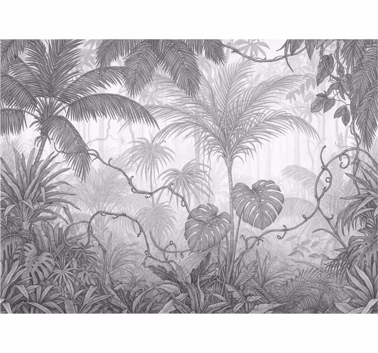 Papel mural selva paisaje danzón de nubes - TenVinilo