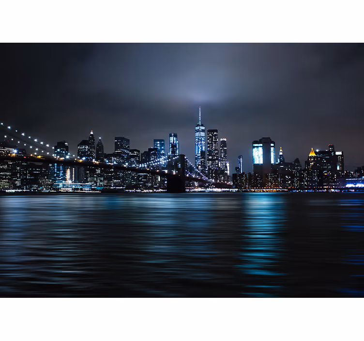 Fotomural New York City de noche - TenVinilo