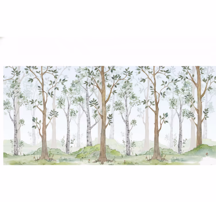 Papel mural bosque pastel brisa del bosque - TenVinilo