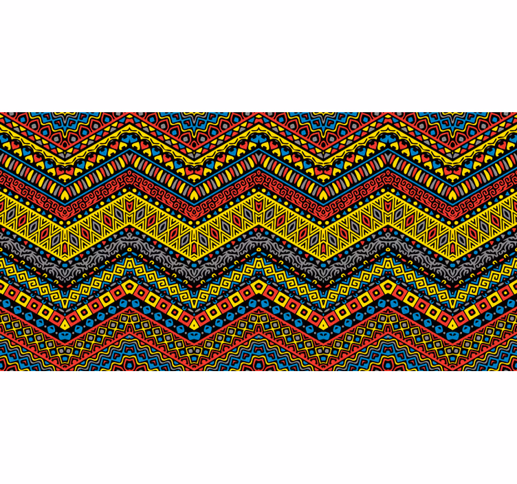 Papel mural africano tribal colorido - TenVinilo