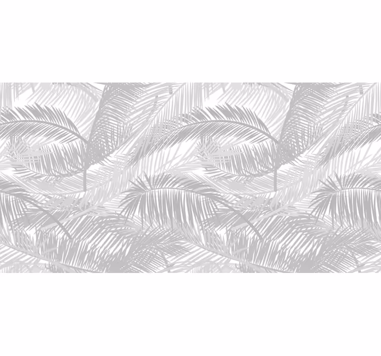 Papel mural selva hojas grises tropicales - TenVinilo