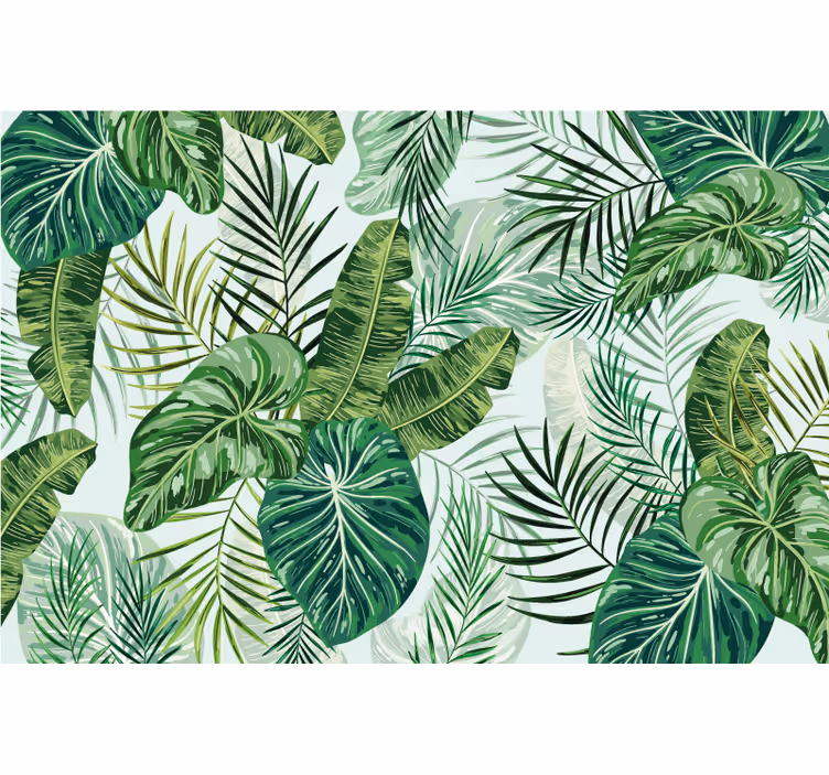 Papel mural selva adhesivo hojas de helecho - TenVinilo