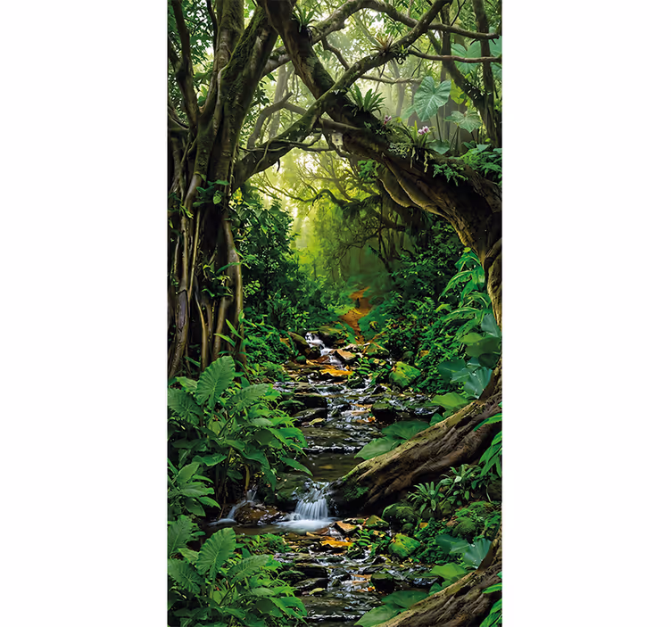 Papel mural selva oasis del bosque tropical - TenVinilo
