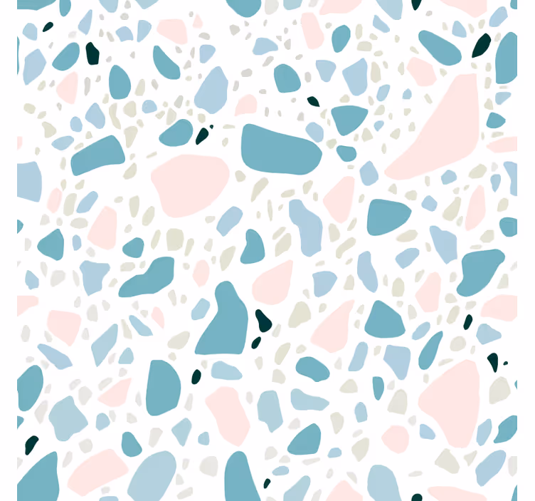 Papel mural baño patrón de baldosas terrazzo - TenVinilo