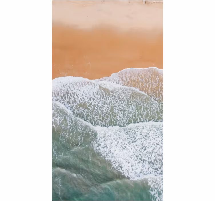 Papel mural baño mar con grandes olas - TenVinilo