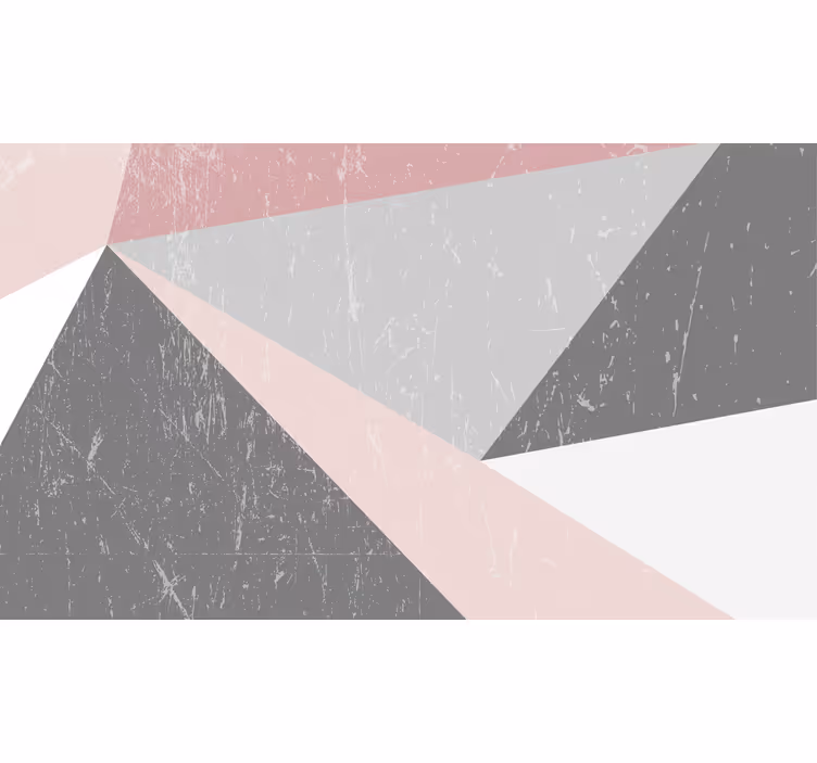 Papel mural baño tonos nórdicos triangulares - TenVinilo