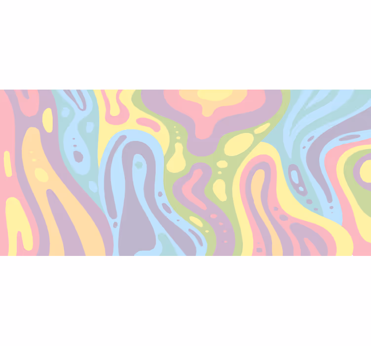 Papel mural baño efecto lámpara de lava colorida - TenVinilo