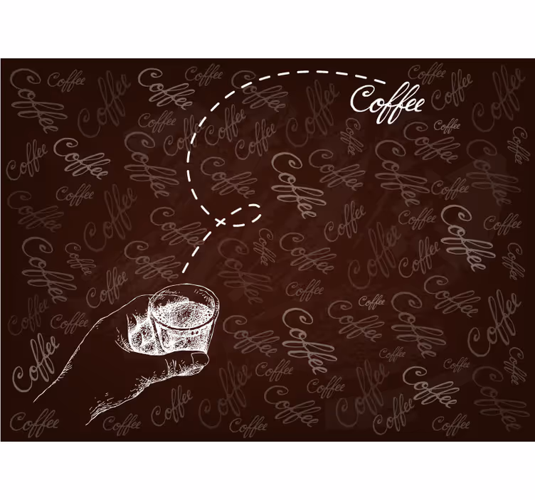 Papel mural cocina taza de café - TenVinilo