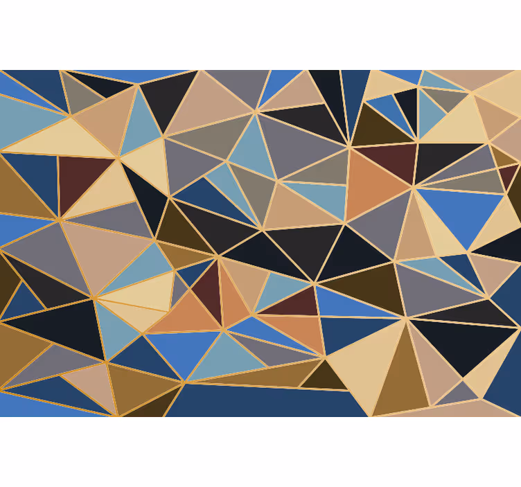 Papel mural cocina mosaico geométrico multicolor - TenVinilo