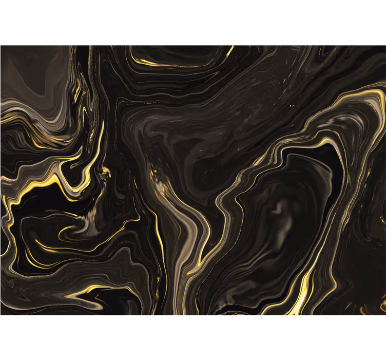 Papel mural negro mármol negro y dorado - TenVinilo