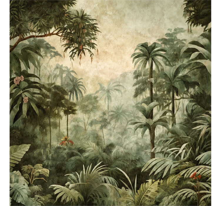 Papel mural naturaleza vista de plantas tropicales - TenVinilo